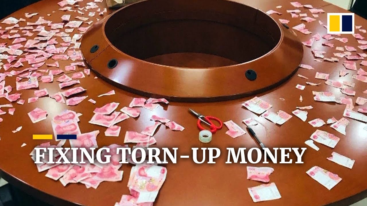 Fixing torn-up money