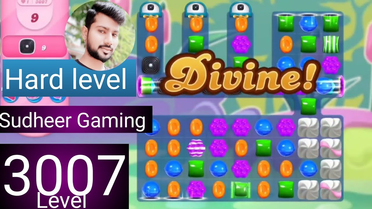Candy crush saga level 3007 । Hard level । No boosters । Candy crush saga 3007 । Sudheer Gaming