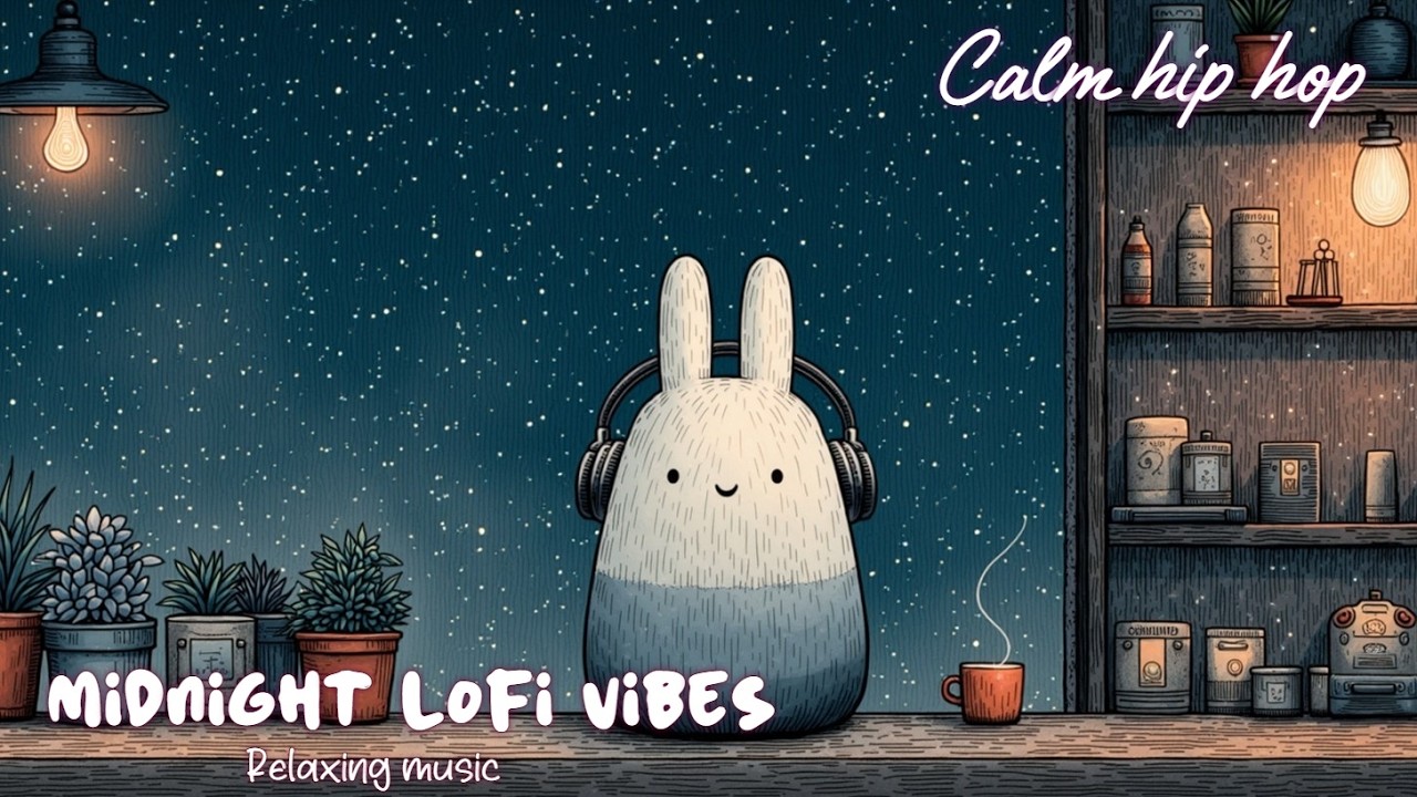 Полуночный Lo-fi Hip Hop Vibe 🌃 Спокойные биты для учебы | Rabbit Lofi Society