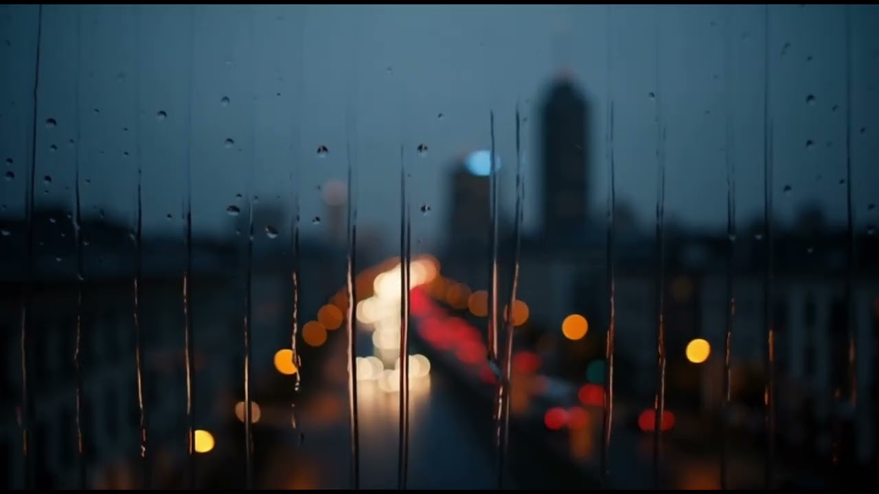 Rainy City Night Jazz 🌧️ Moving Cars & Window Raindrops | Urban Ambience