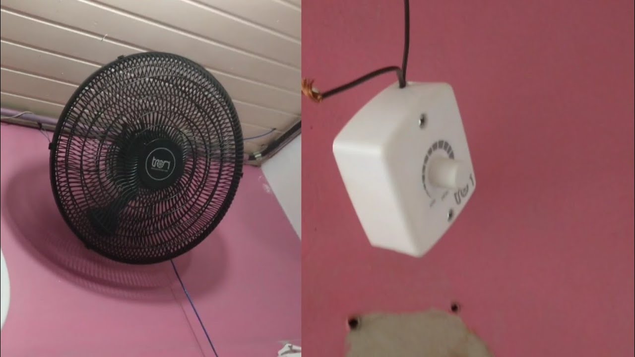 ventilador de parede com controlador de velocidade fácil instalação