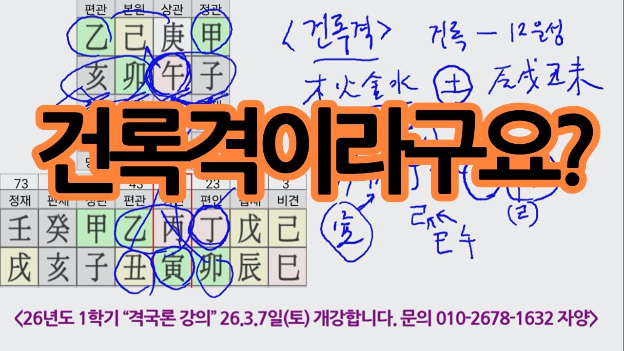 건록격이라구요?