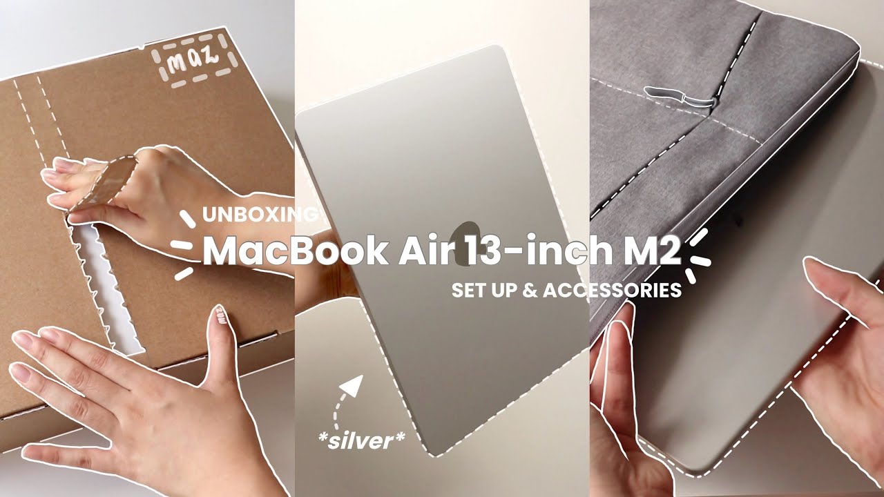 Распаковка + настройка + аксессуары для MacBook Air 13 дюймов M2 (серебристый)