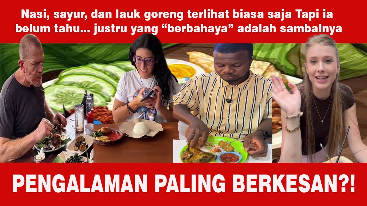 Sekali Suap Bule Langsung Jatuh Cinta Nasi Tempong!