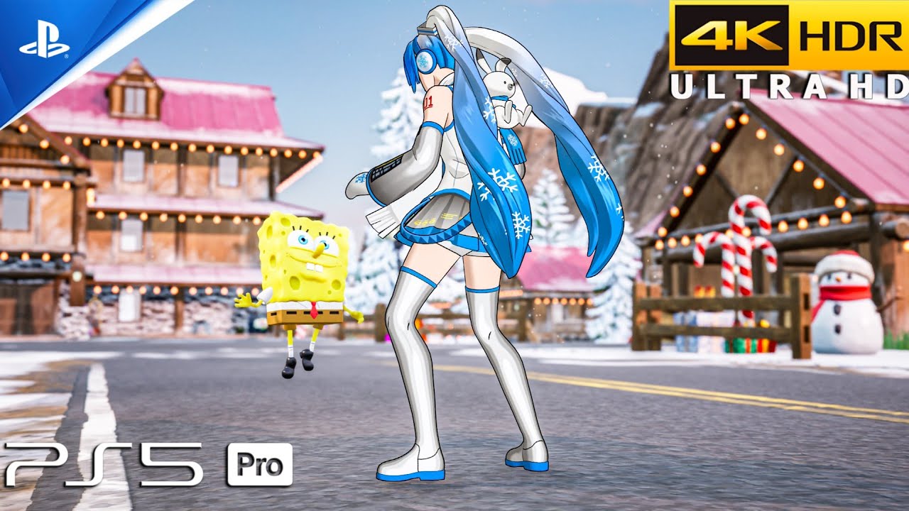 Fortnite (PS5 Pro) 4K 120FPS HDR Gameplay | Skin Snow Miku