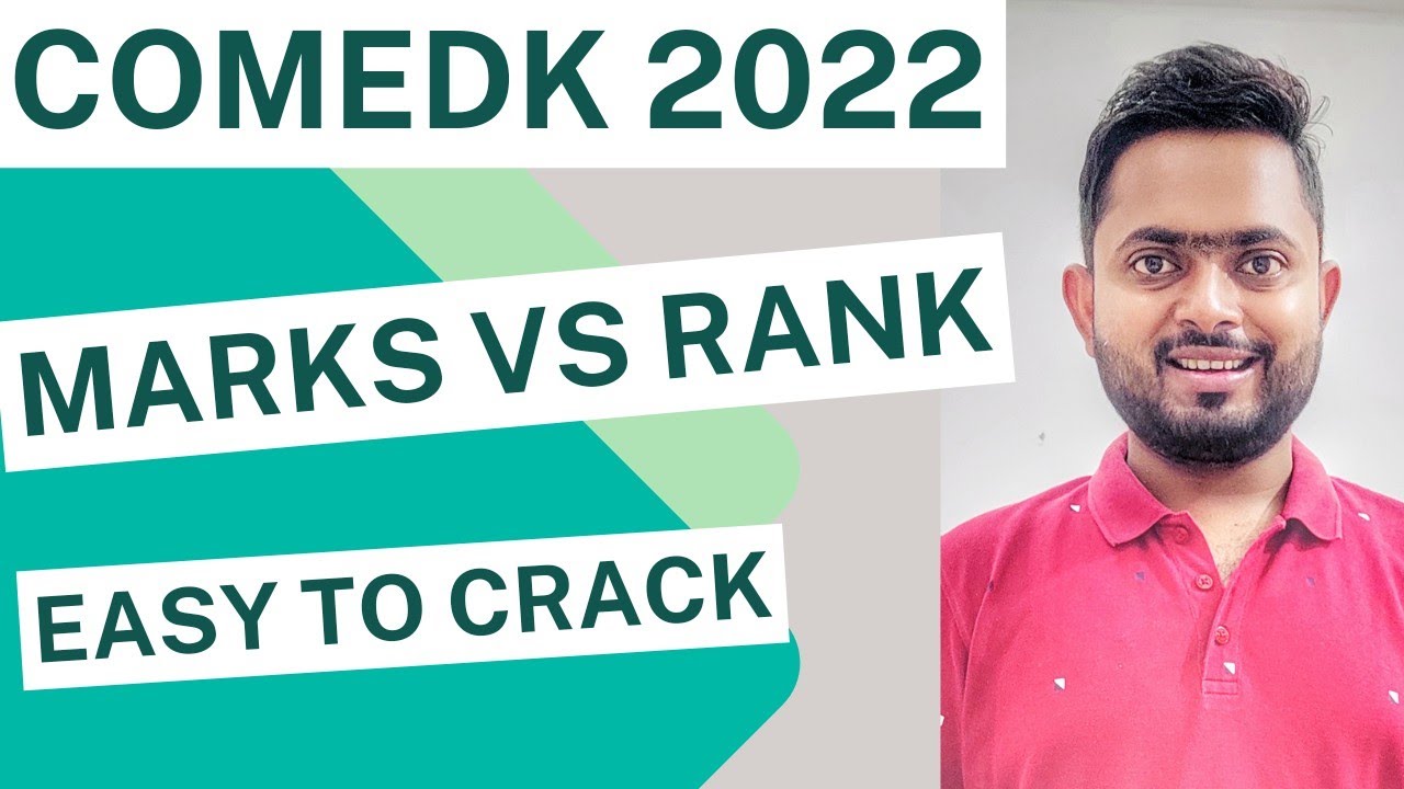 COMEDK 2022 MARKS VS RANK | comedk 2022 marks vs rank #comedk2022
