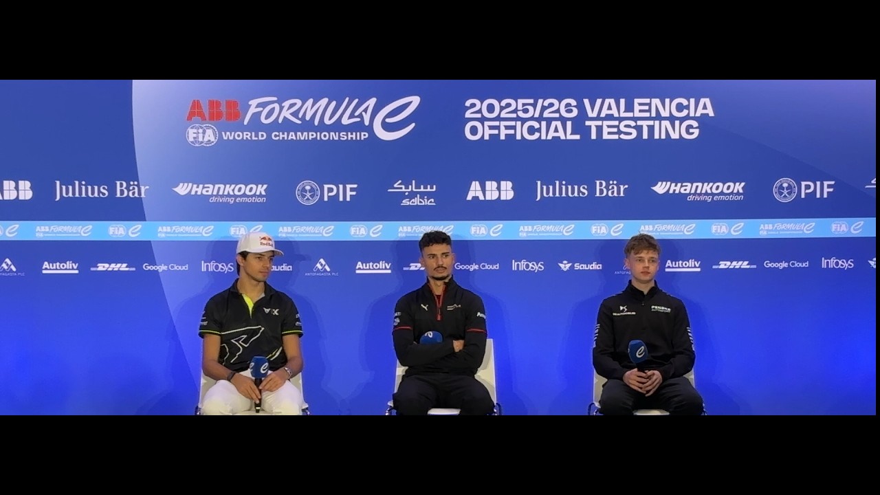 Rueda de Prensa de Pepe Marti, Pascal Wehrlein y Tailor Barnard de Formula E