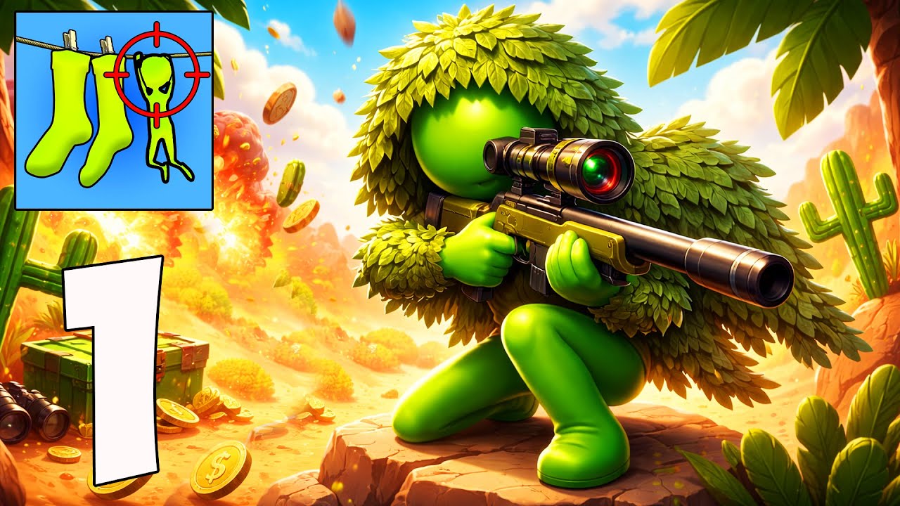 Camo Sniper – Gameplay Walkthrough – Hidden Target Sniper Action (iOS, Android)