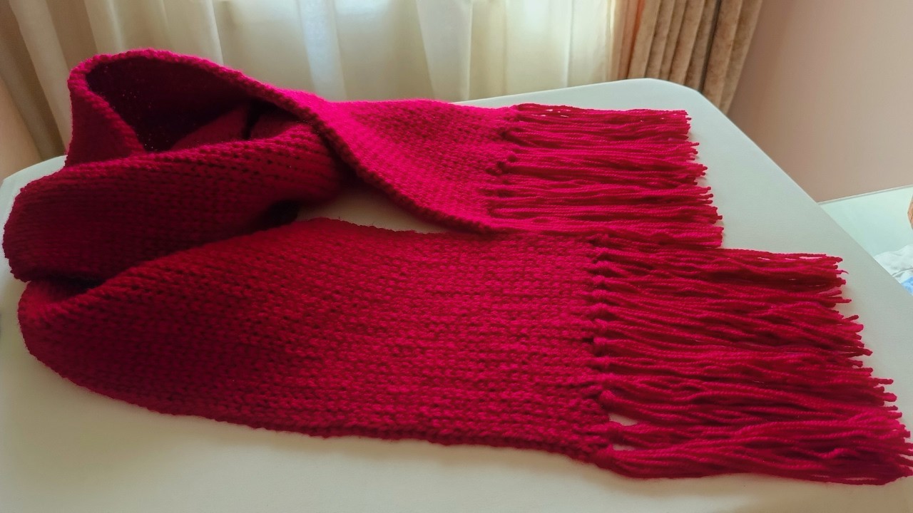 شال ميكاسا الأحمر بالكروشية خطوة بخطوة | Trending Mikasa Red Scarf Crochet | غرزة جديدة وسهلة