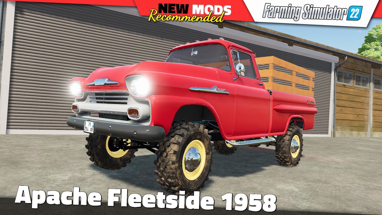 FS22 | Apache Fleetside 1958 - Farming Simulator 22 New Mods Review 2K60