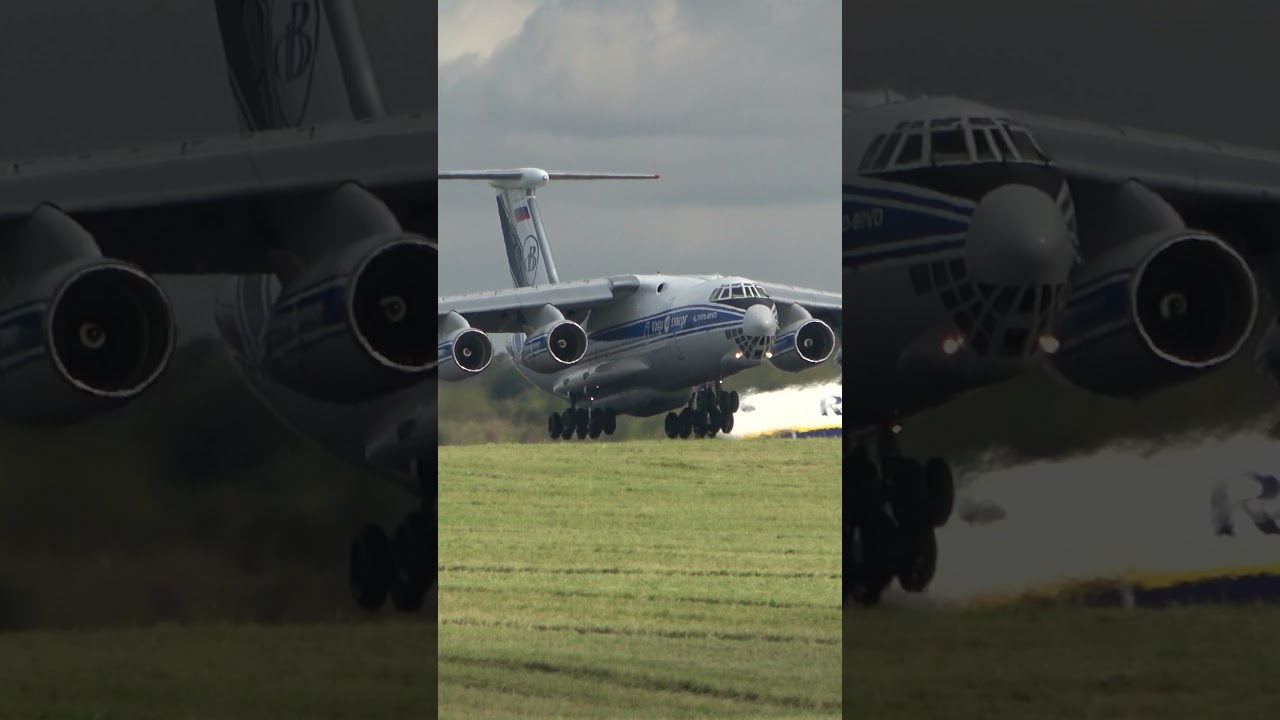 VOLGA - DNEPR AIRLINES ILYUSHIN IL - 76 LANDS AT STANSTED