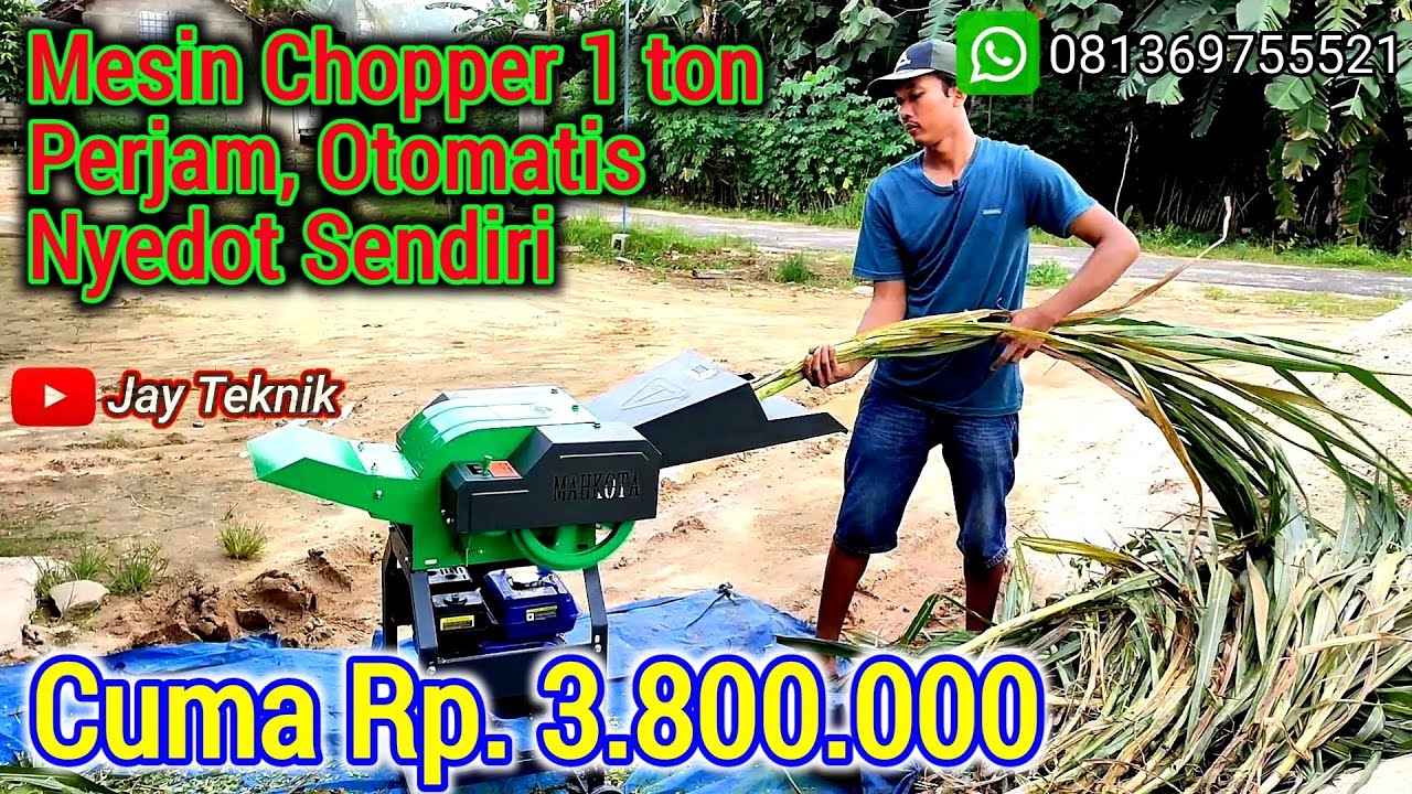 Mesin Cacah Rumput MCC 4-200 1 Ton Lebih Perjam Otomatis Nyedot Sendiri