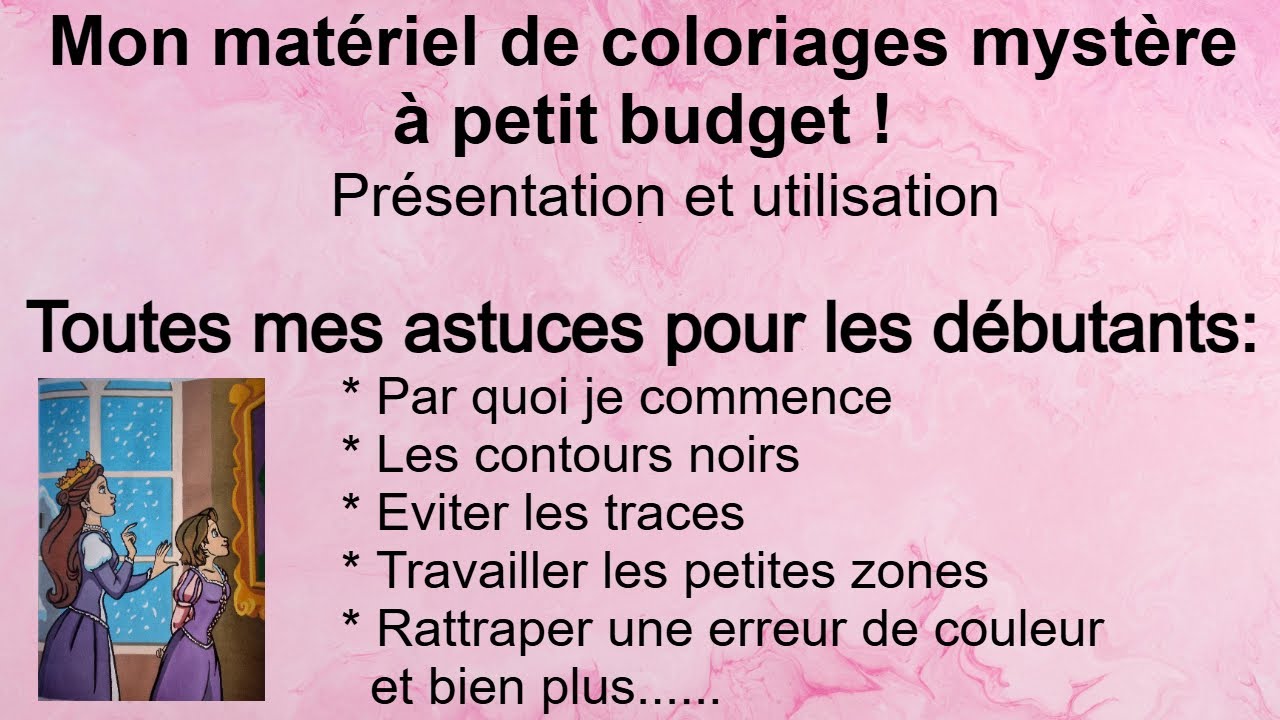 Coloriage mystère : mes livres-mes coloriages terminés-mon matériel à petit budget-Astuces débutant