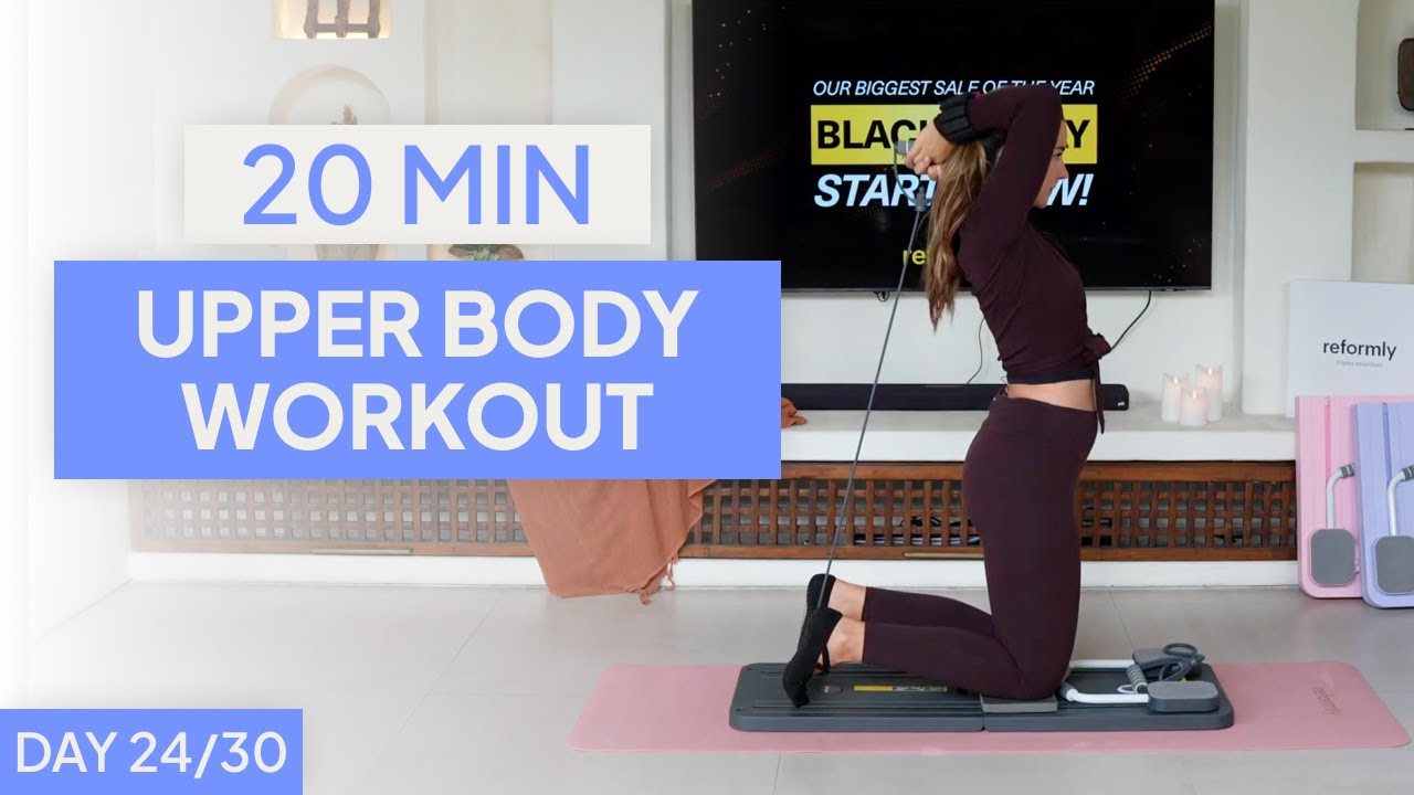 20-Minute Upper Body Pilates Board Workout | Reformly Challenge | DAY 24