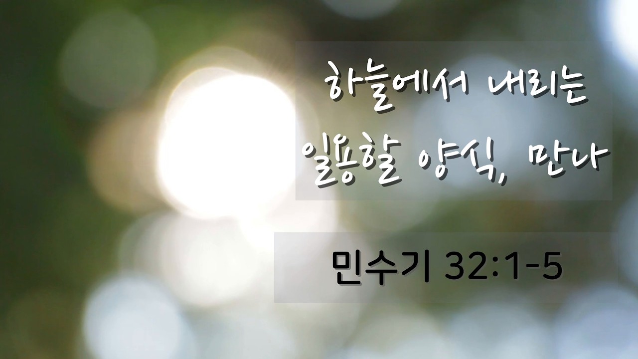 2월 19일 하늘에서 내리는 일용할 양식, 만나(새벽예배)