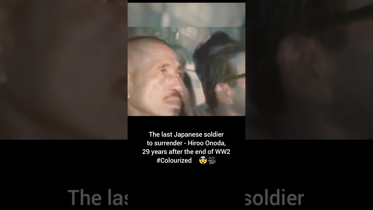 Last Japanese soldier to surrender Hiroo Onoda 29 years after WW2 #Colourized 🇯🇵 🤯 🎥