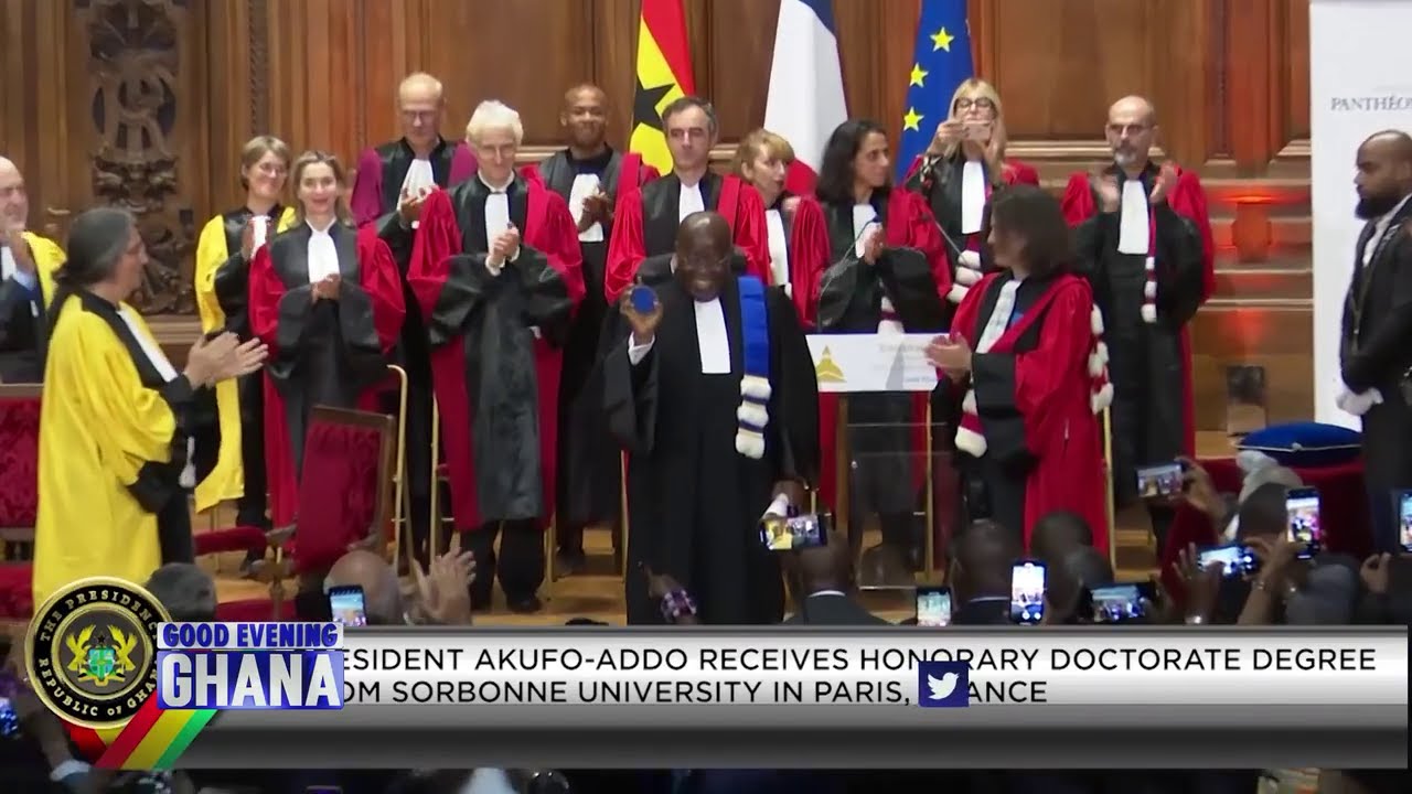 President Akufo Addo was celebrated by celebrated French University Sorbonne.