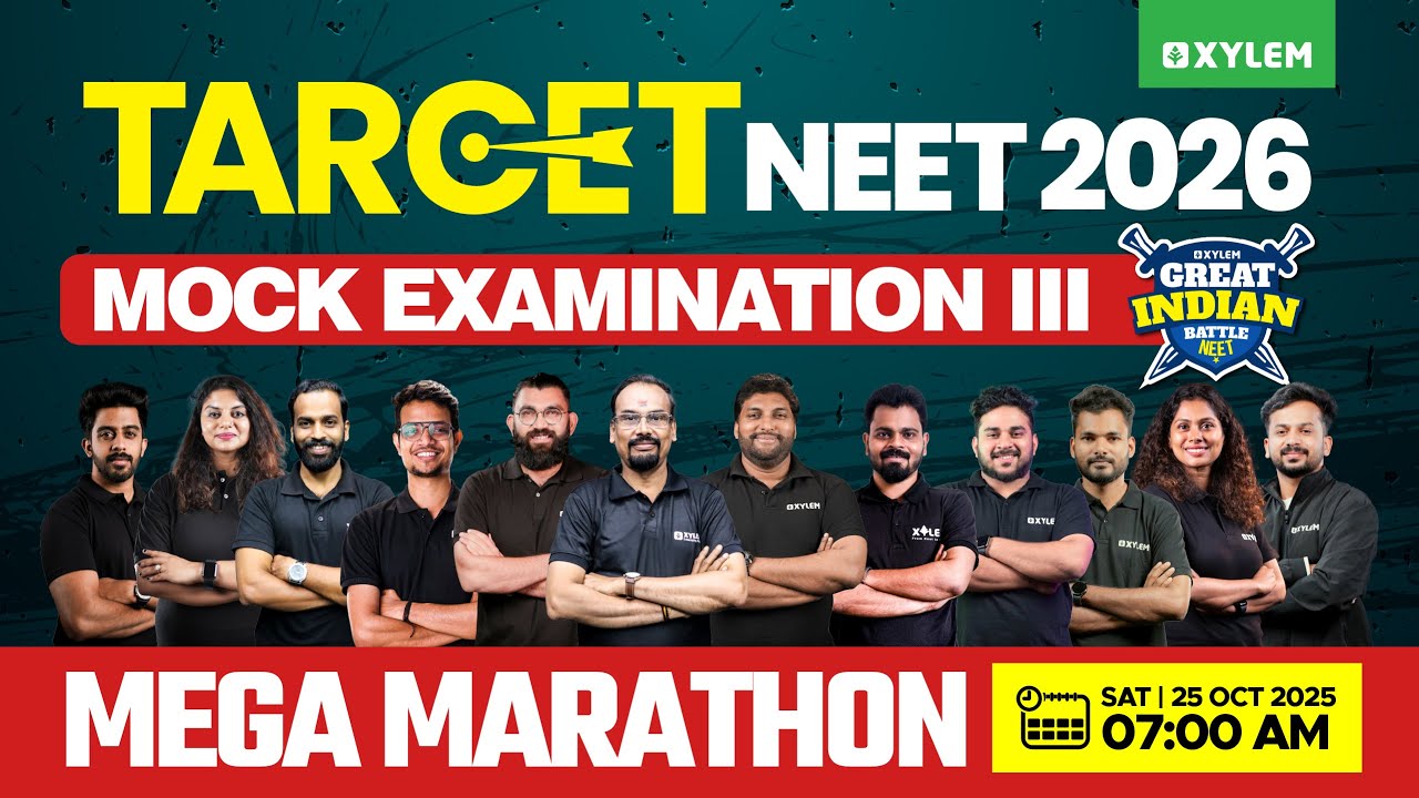 Target NEET 2026: GIB Mock Examination- III | Mega Marathon | Xylem NEET