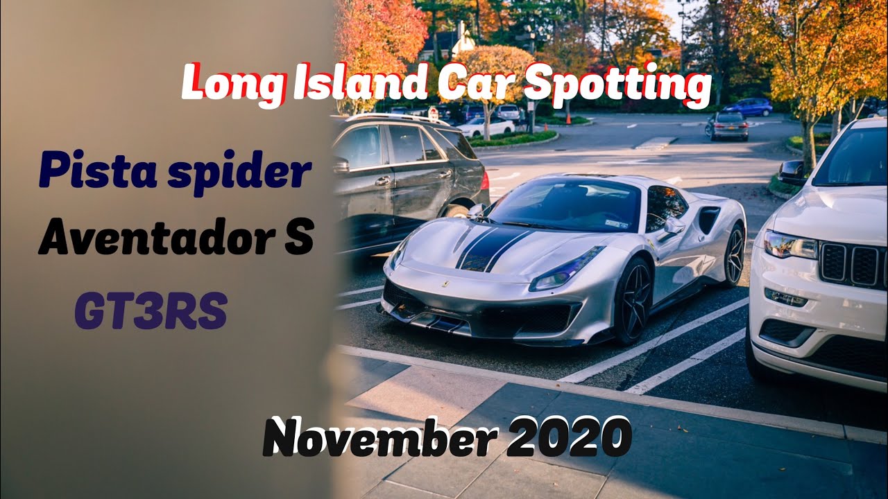Long Island car spotting (488 pista spider, Aventador S, GT3RS and more)