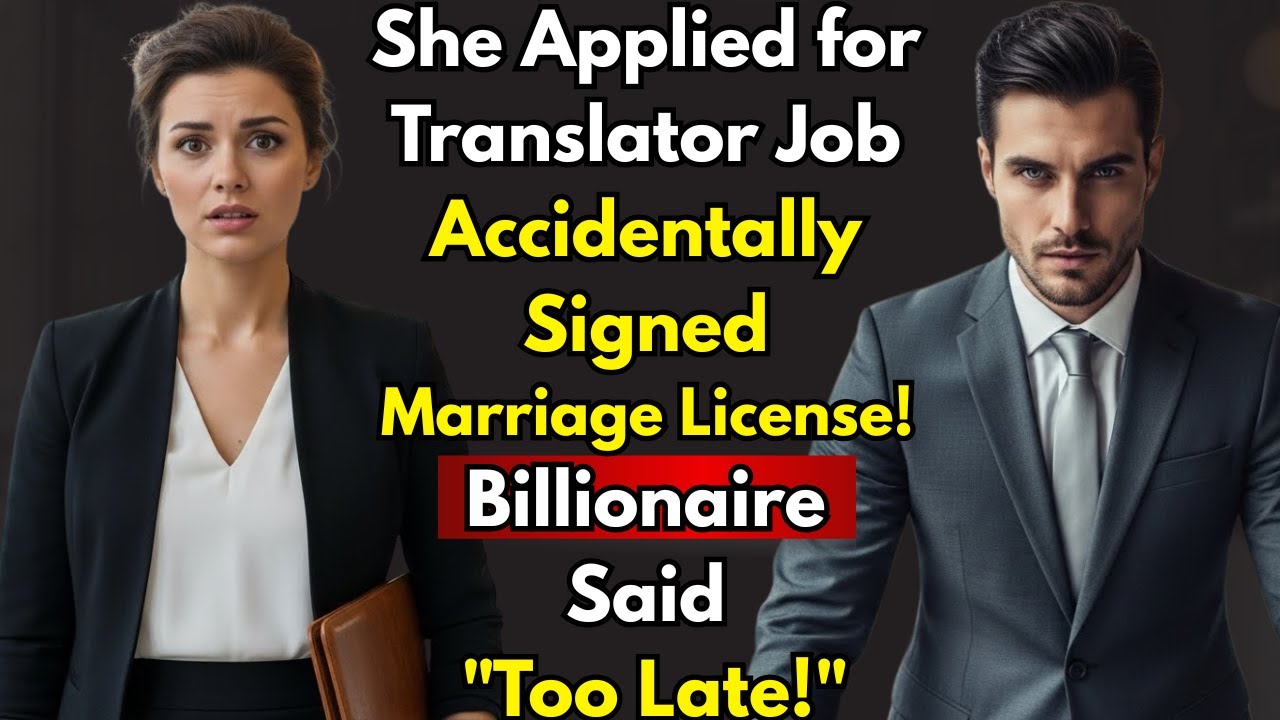 She Applied for Translator Job—Accidentally Signed Marriage License! Billionaire Said Too Late!