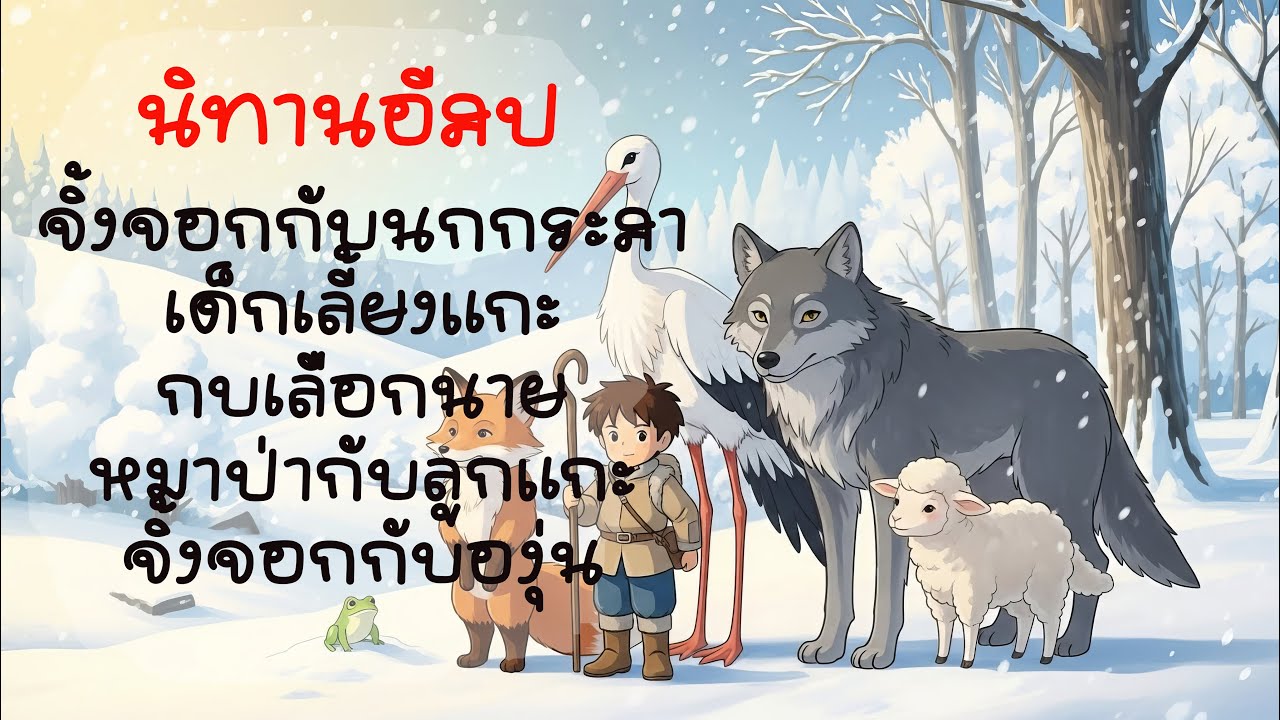 นิทานอีสปรวมเรื่อง | 5 เรื่องสอนใจ | ฟังก่อนนอน