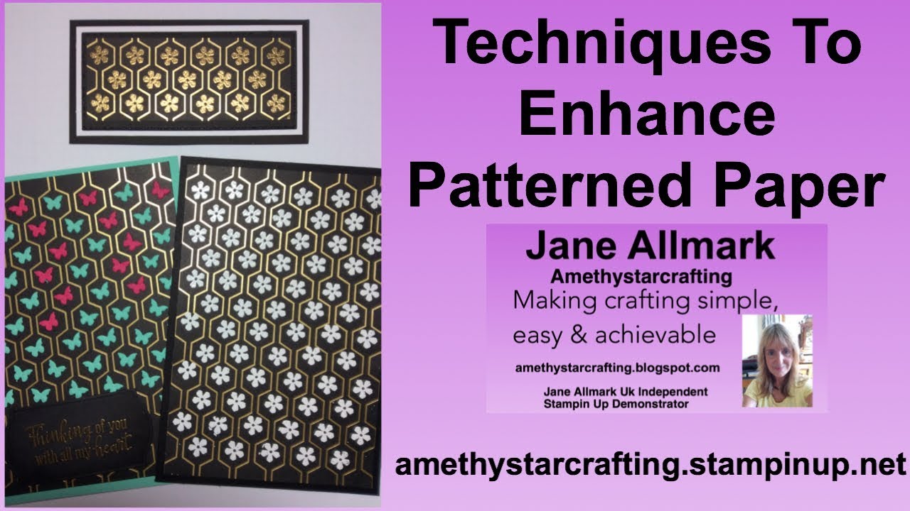 Stampin' Up! Golden Honey Speciality dsp - Techniques & Ideas To Enhance This Lovely Paper