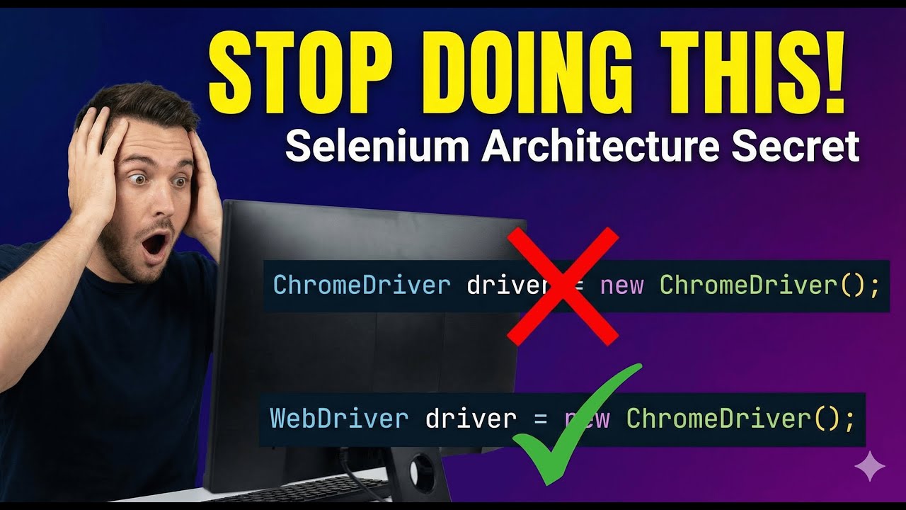 (90% Fail) Why WebDriver driver = new ChromeDriver? Selenium Architecture Interview #1