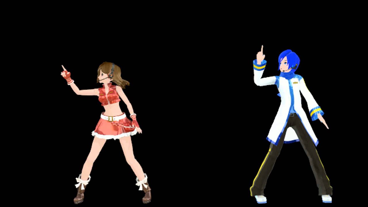 MMD Bad Apple kaito y meiko Hologram Ready