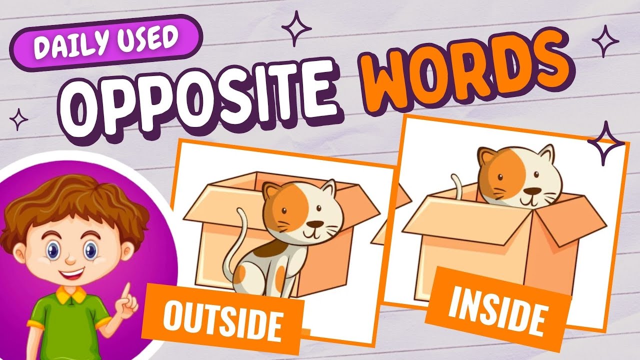 Opposites | Opposite words in English | opposite words for preschool | Educational video | Antonym
