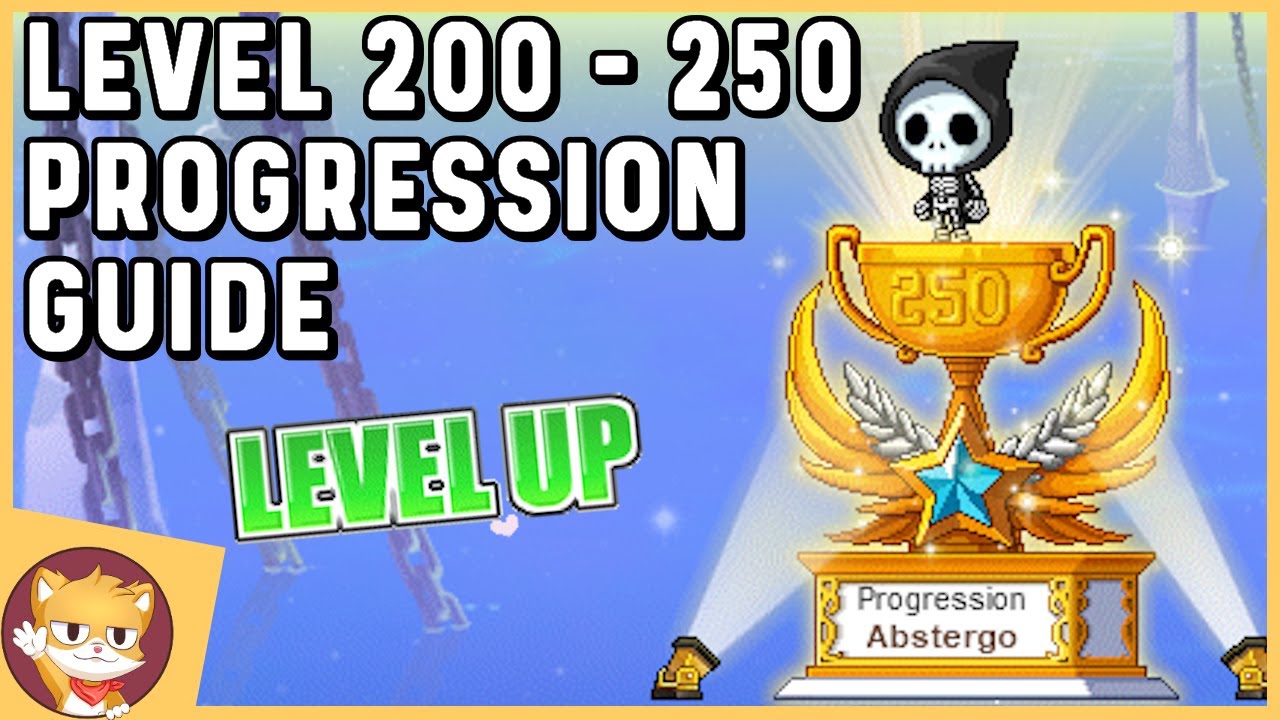 MapleStory Leveling And Progression Guide Level 200 - 250 | Reboot | GMS