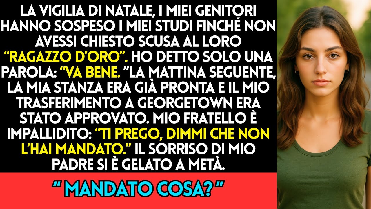I Miei Genitori Hanno Sospeso I Miei Studi La Vigilia Di Natale, Finch&eacute; Non Avessi Chiesto Scusa Al