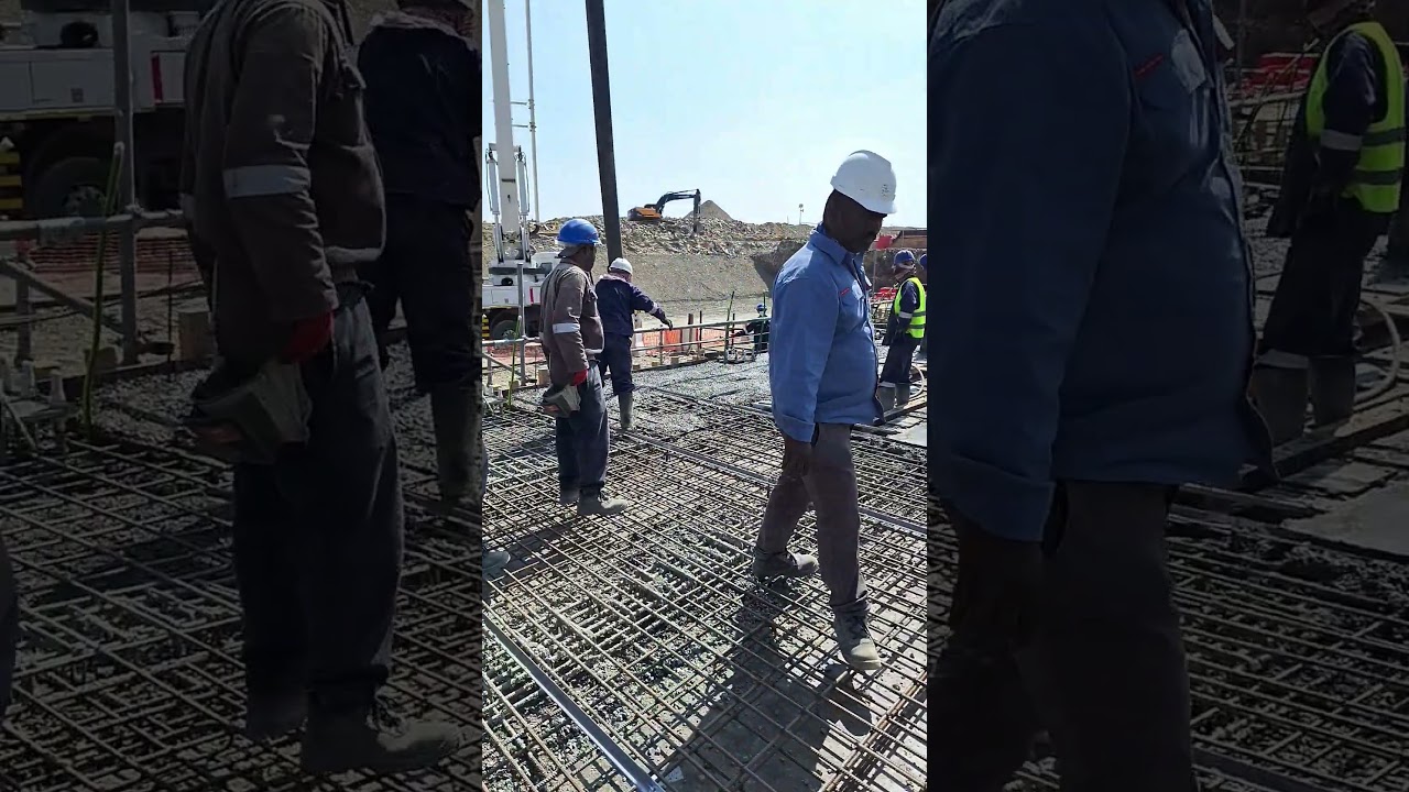 Concrete pouring for ground-floor slab