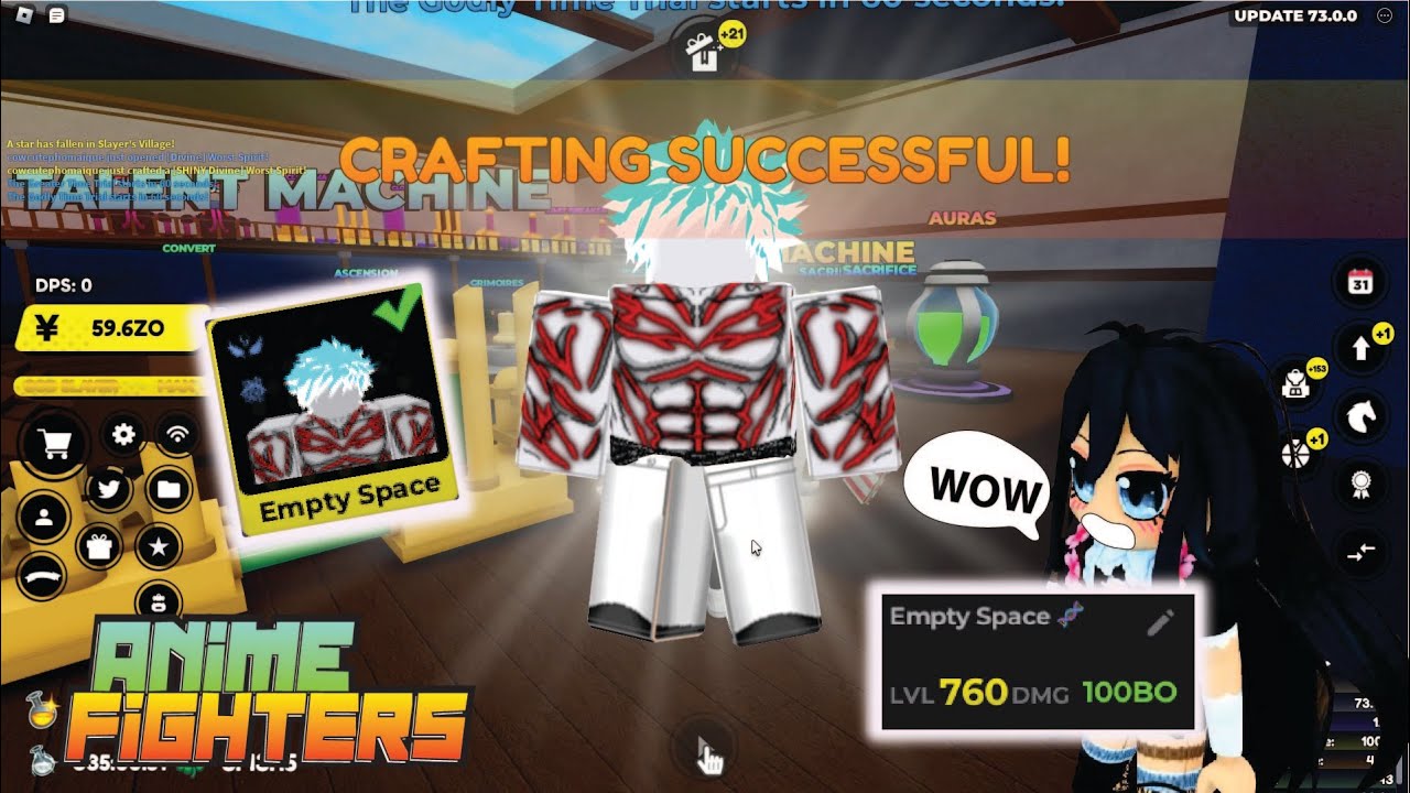 New INFUSED Demonic [ Empty Space ]!! Anime Fighters Simulator