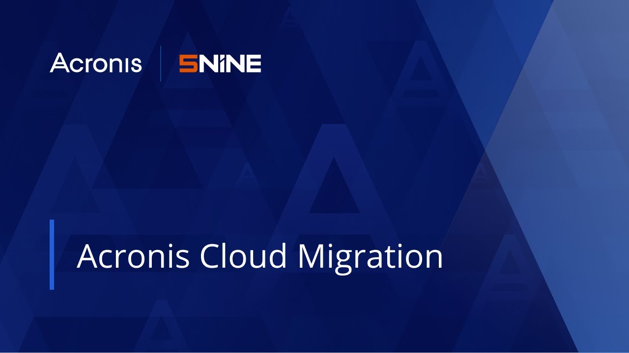 Acronis Cloud Migration (formerly 5nine Cloud Migration)