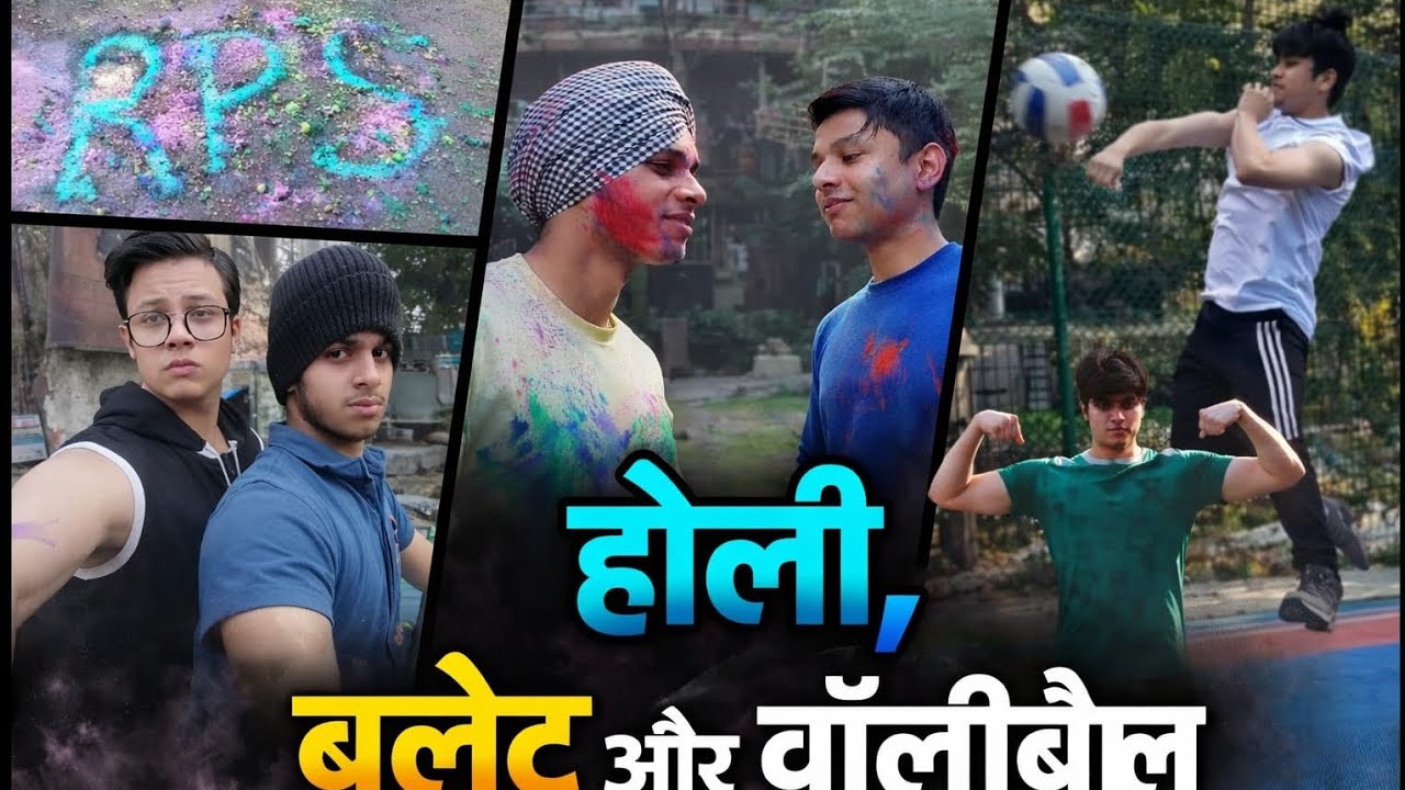 Holi vlog | bullet chalani sikh li 😝 | 