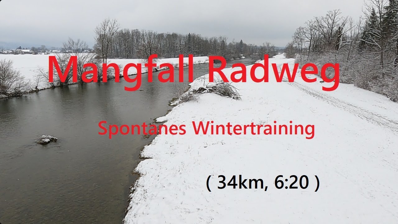 Mangfall Radweg ( teil der via Julia),  spontanes Wintertraining