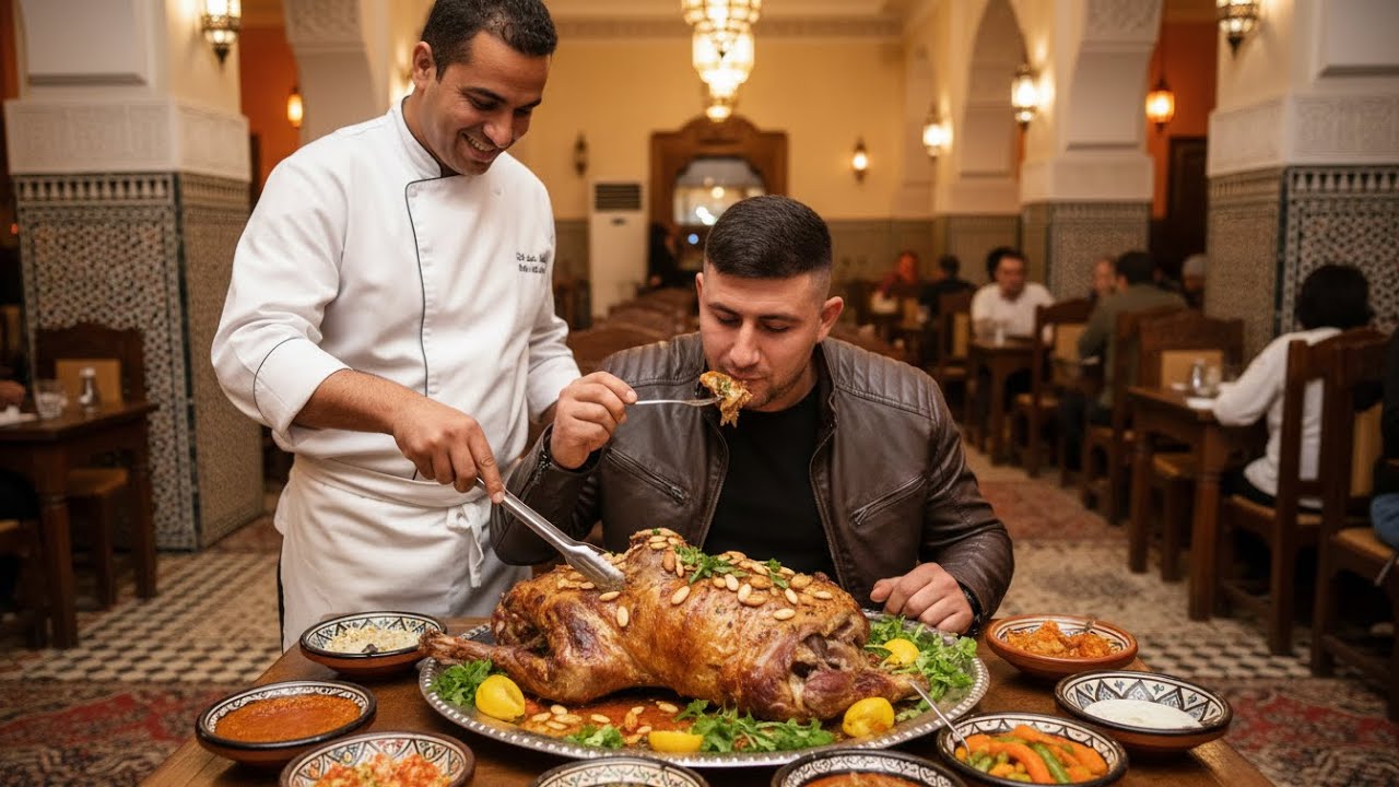جربت الخروف الملكي المغربي المشوي وشاهدت كيف يتم تحضيره