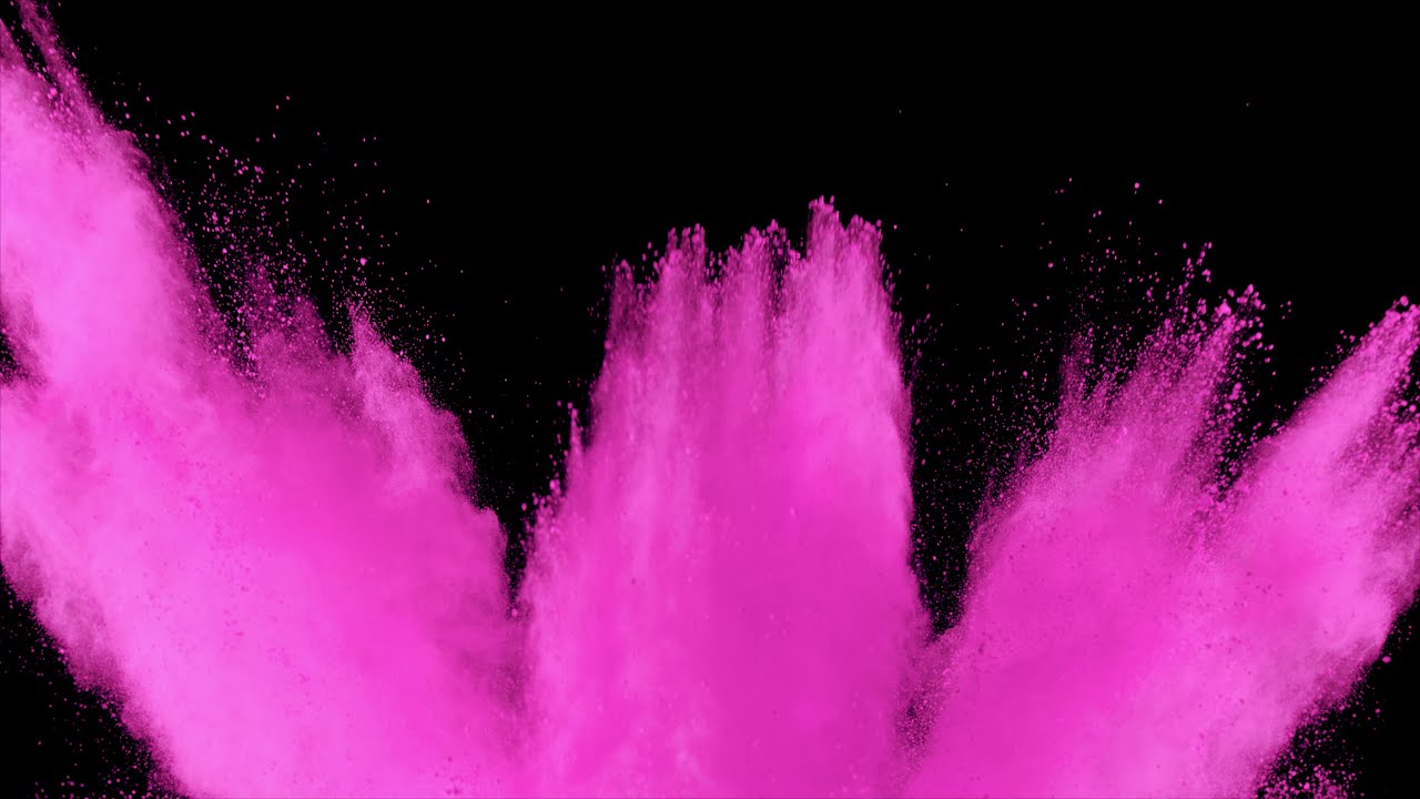 Color Pink Powder Blast Overlay 17 - Royalty Free Powder effects for video