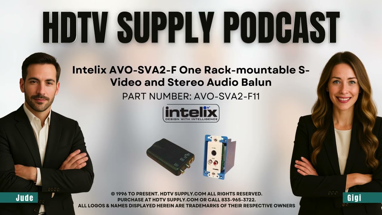 Intelix AVO-SVA2-F One Rack-mountable S-Video and Stereo Audio Balun