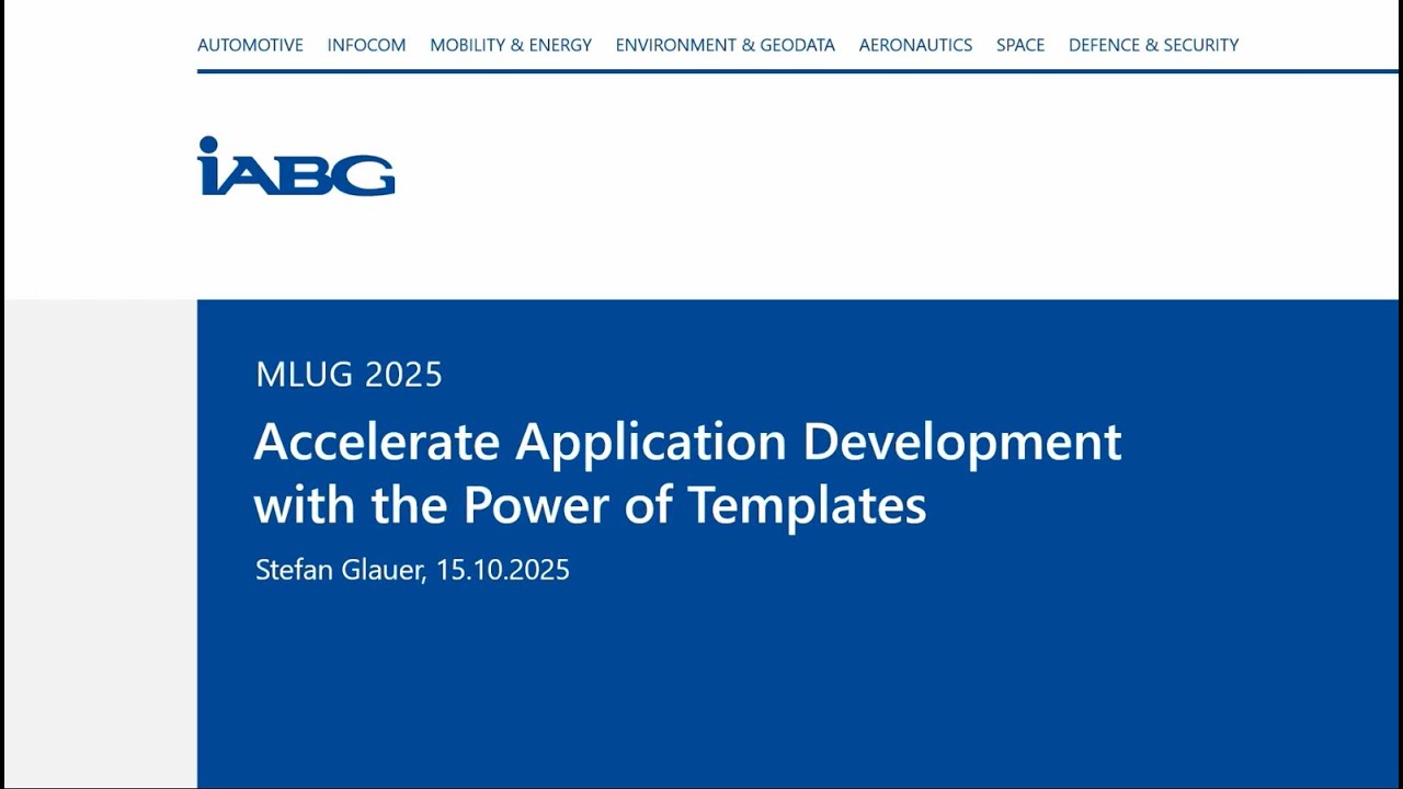 Accelerate Application Development with the Power of Templates | Sefan Glauer
