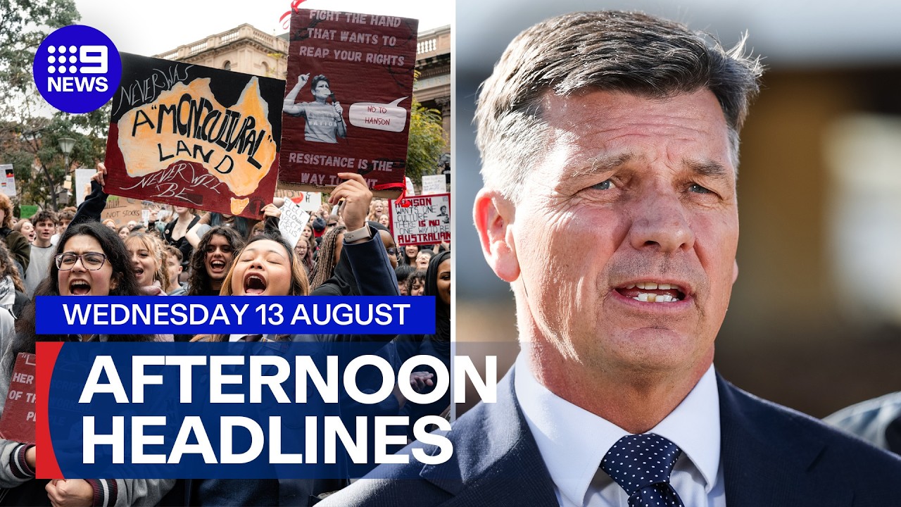 Students protest One Nation; Catholic School CEO denies Taylor funding claims | 9 News Australia