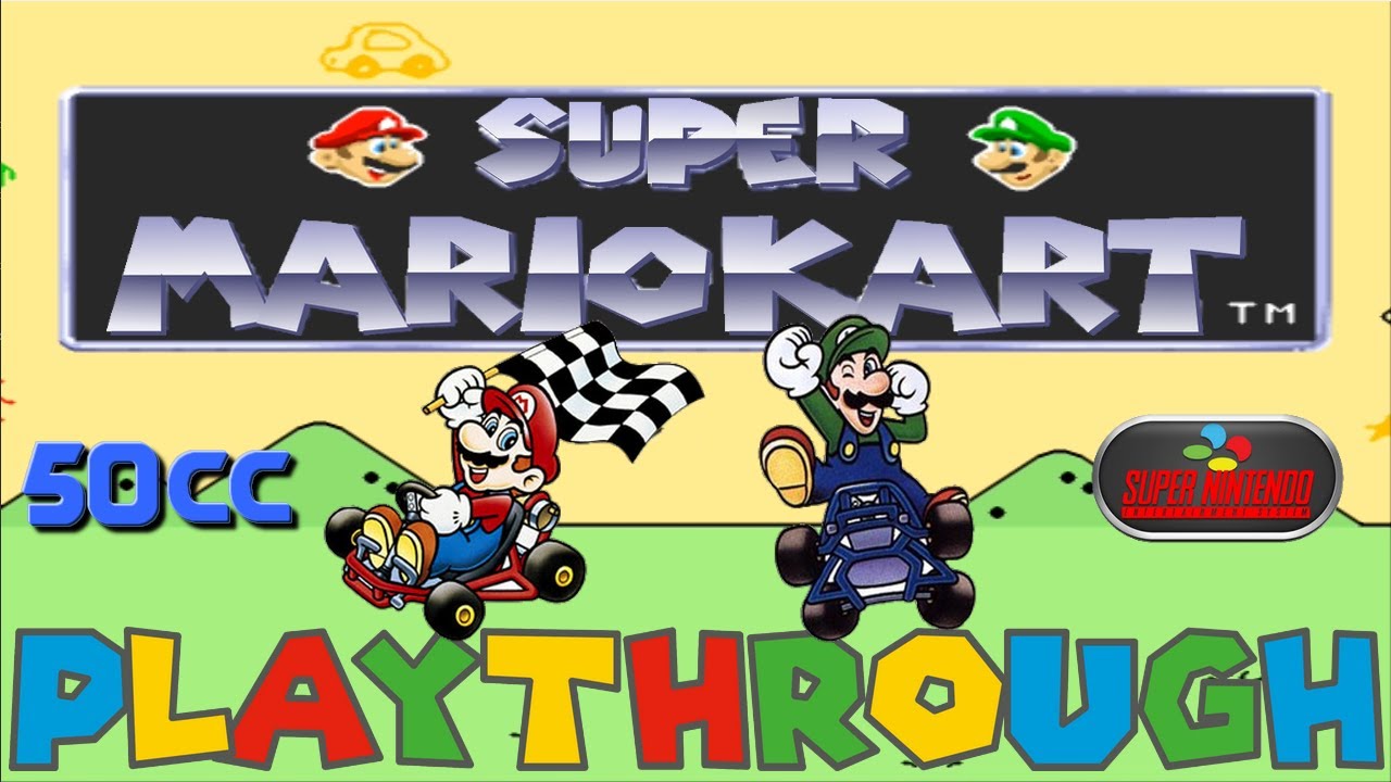 Super Mario Kart - 50cc Playthrough - All Cups [SNES] [HD/60fps] [Longplay/Gameplay] スーパーマリオカート