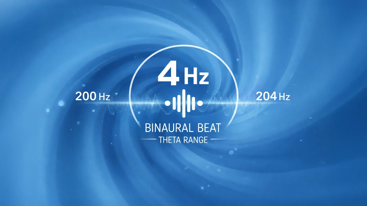 8h Deep Sleep - Binaural Beat 4 Hz [Theta]