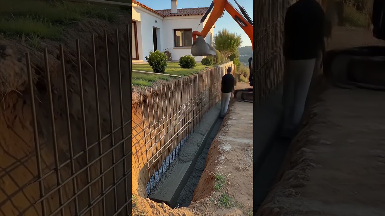 Hillside Collapses&hellip; Then They Build a Massive Retaining Wall #ia #construction #heavycivil