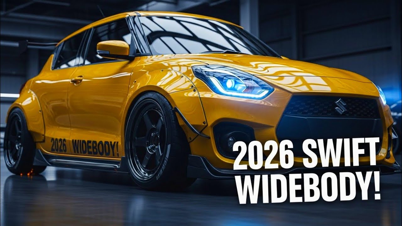 Новый Suzuki Swift 2026 года с модифицированным широкофюзеляжным кузовом | 4K