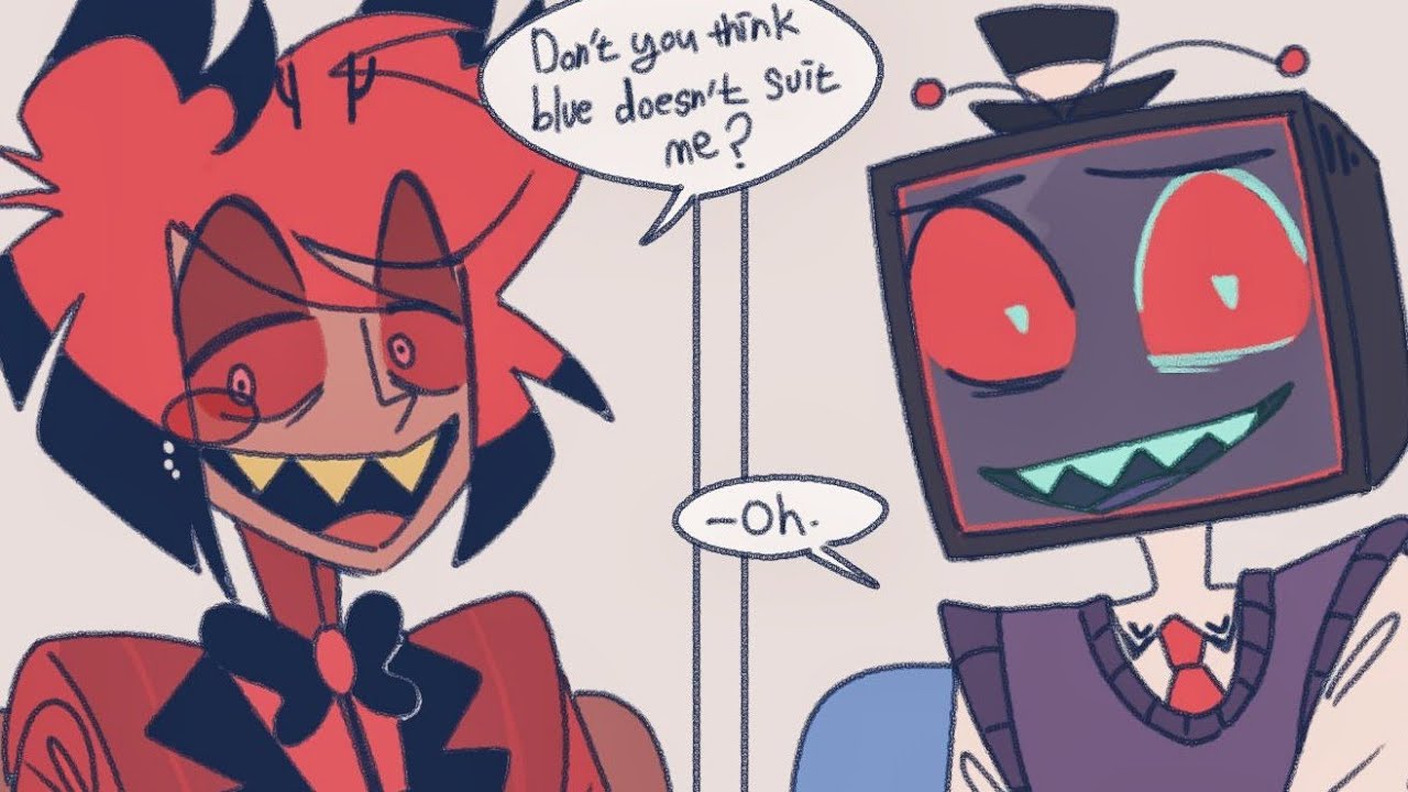 VOX Painted Alastor Blue🦌💙?,A gift for VOX ,fluff, radiostatic,Hazbin hotel Season 2😈Comic dub