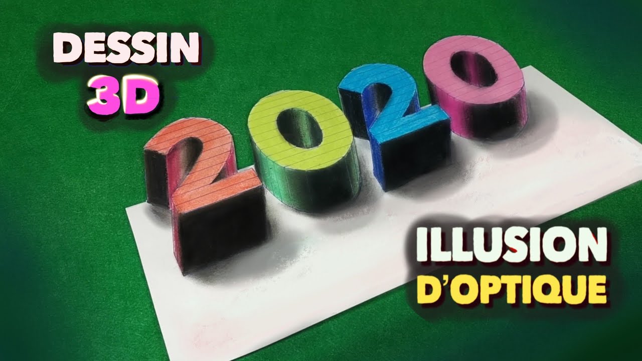 Illusion 3D || Carte de voeux 2020 || RIM RIM ARTS Français