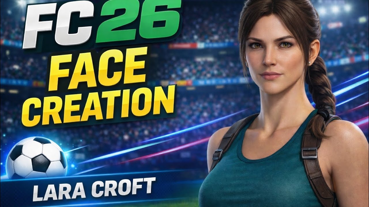 FC 26 Lara Croft Face Tutorial | Tomb Raider Character