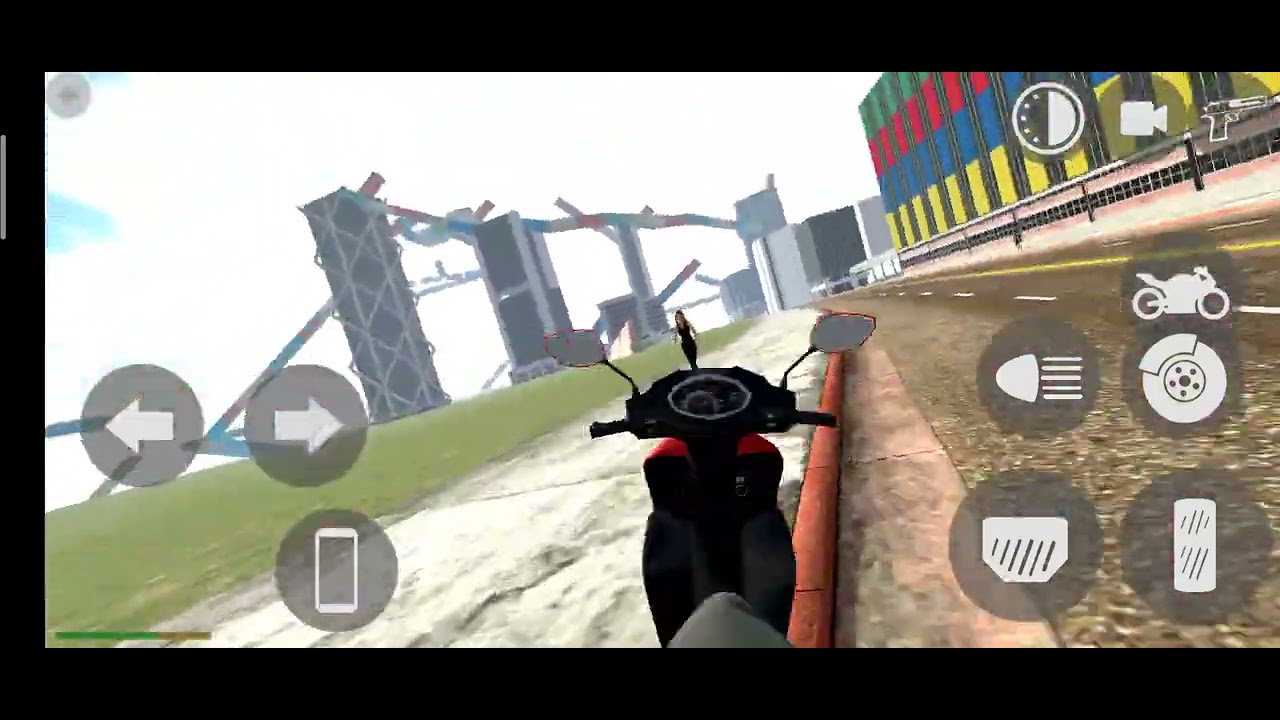 Indian current bike game driving a scooty red colour gas plate to subscribe like and comment share 🥰