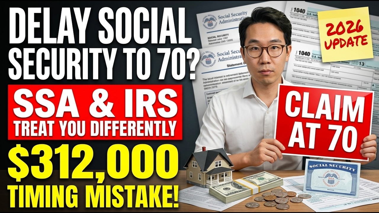 DELAY SOCIAL SECURITY TO 70? SSA & IRS TREAT YOU DIFFERENTLY&mdash;$312,000 TIMING MISTAKE (2026) TODAY!